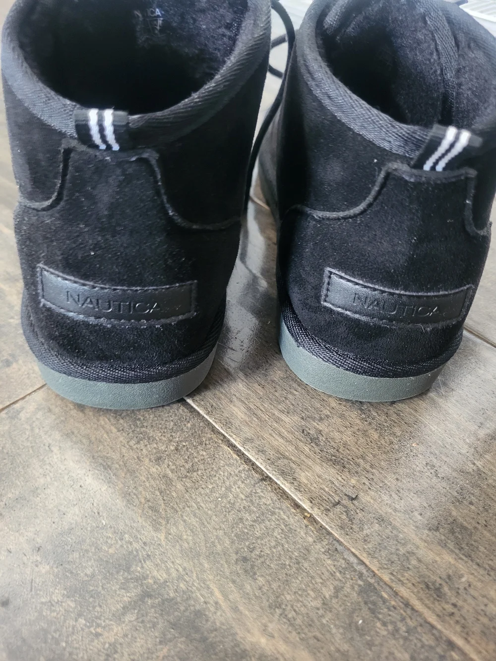 Kid's Black Suede Lace-Up Nautica Boots